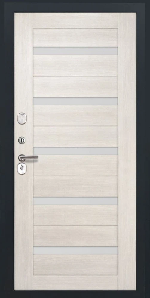 Входная дверь ДвериПРО Квадро СБ-1 (ст. белое, 16мм, Беленый дуб) DPRO228127 внутренняя сторона